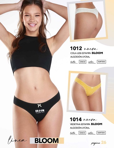 Venta por Mayor y Catalogo Colaless alg y lycra BLOOM Pack x3 JE TAIME