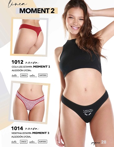 Venta por Mayor y Catalogo Colaless alg y lycra MOMENT 2 Pack x3 JE TAIME