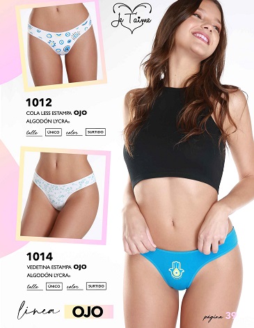 Venta por Mayor y Catalogo Colaless alg y lycra OJO Pack x3 JE TAIME