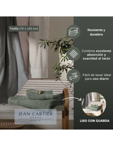 Toallón Liso con Guarda Modelo Clip 500 grs/m² JEAN CARTIER