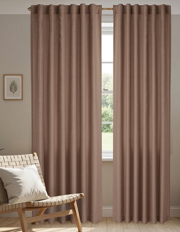 Juego de cortinas con tejido símil lino con presillas escondidas. ¡PREMIUM!  JEAN CARTIER