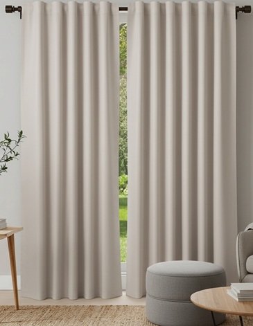 Juego de cortinas blackout 100% opacidad, con pasabarral y agarraderas JEAN CARTIER