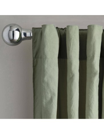 Juego de cortinas de ambiente y dormitorio de símil tusor con presillas escondidas en reverso - JEAN CARTIER