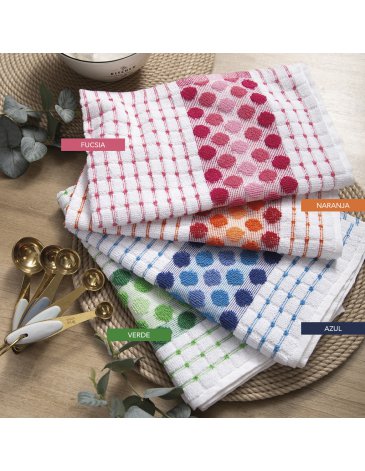 Repasador Dots Jacquard 100% Algodon - JEAN CARTIER
