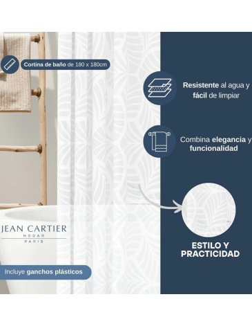 Cortina de Baño de Vinilo Estampada 180x180 cm JEAN CARTIER
