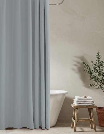 Set de Baño  Cortina de baño + ganchos + alfombra JEAN CARTIER