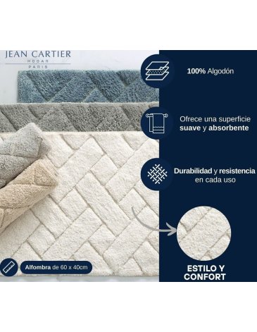 Alfombra de baño jacquard. ¡100% ALGODÓN! - JEAN CARTIER