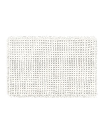 Alfombra de baño con flecos y antideslizante en el reverso - JEAN CARTIER