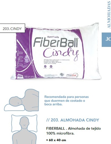 Almohada CINDY Máximo Confort 40x60 cm JEAN CARTIER