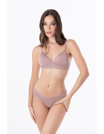 CONJUNTO TAZA SOFT TRIANGULO DE MICROFIBRA CON COLALESS T85/100		 UAILEE