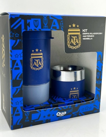 Set despolvillador + mate ARGENTINA MUNDIAL QUO