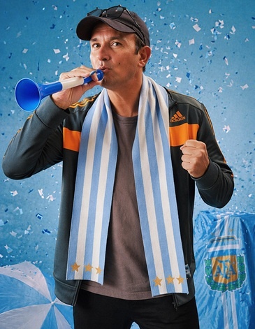 Bufanda Mundial Argentina Rayada - Tejido Jacquard Premium ARG