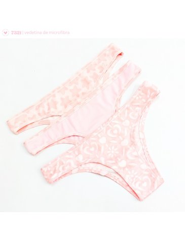 Vedetina rosa microfibra Pack x3  VINTAGE