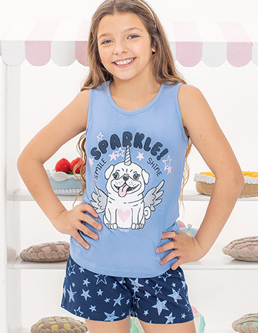 Pijama nena jersey de algodon T4/14 - VINTAGE