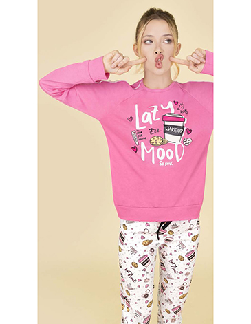 Pijama dama Lazy Mood TS/XL - PINK