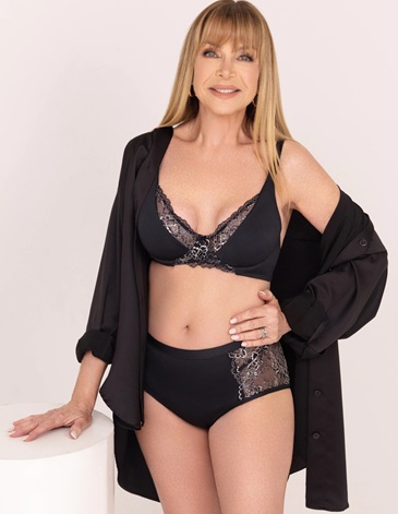 CULOTTE TIRO ALTO DE MICROFIBRA Y PUNTILLA T2/5 SO PINK