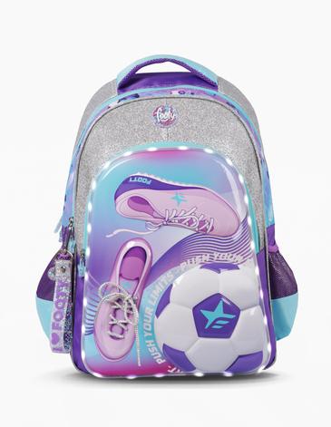 Mochila Espalda 18'' Pulgadas con luz led FOOTY