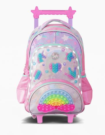 Venta por Mayor y Catalogo Mochila Carro 18'' Pulgadas con luz led FOOTY