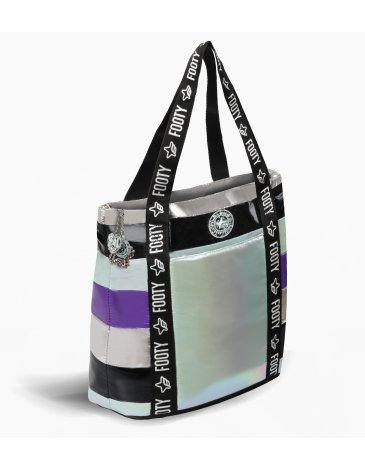 Bolso rayado metalizado - FOOTY