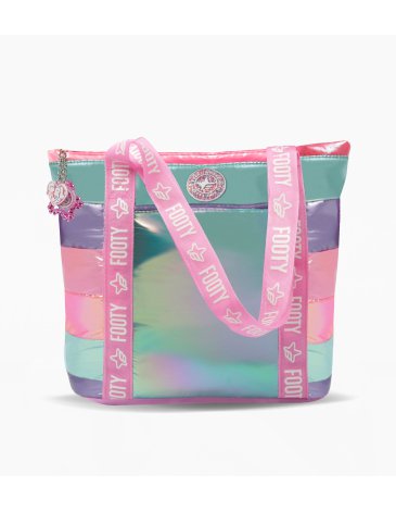 Bolso rayado metalizado - FOOTY