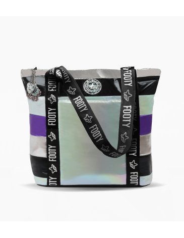 Bolso rayado metalizado - FOOTY