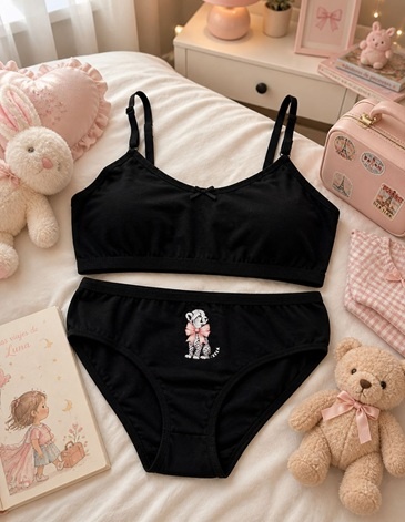CONJUNTO NENA ESTAMPADO ALGODON Y LYCRA T8/14 MAREY