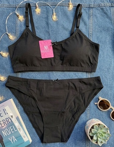 CONJUNTO TEEN LISO CON BRETEL Y VEDETINA TS/XL MAREY