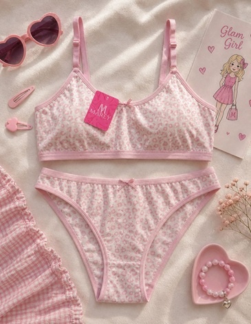 CONJUNTO TEEN ESTAMPADO CON BRETEL Y VEDETINA TS/XL MAREY