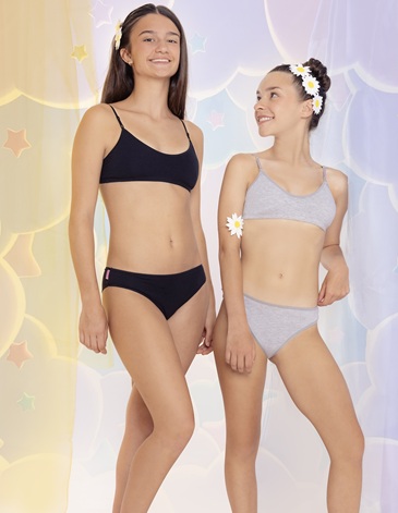 Conjunto teen algodon y lycra liso con taza desmontable y vedetina T70/95 MAREY