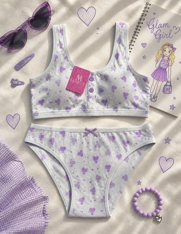 CONJUNTO TEEN ESTAMPADO CON TOP CON BOTONES  Y VEDETINA TS/XL MAREY