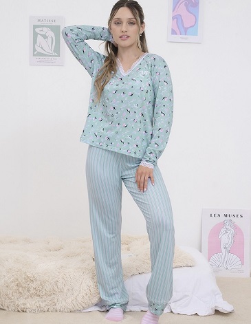 Pijama manga larga Melissa TS/XL MARCELA KOURY