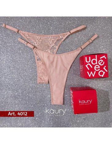 Colaless rosa regulable puntilla y microfibra Pack x2 KAURY