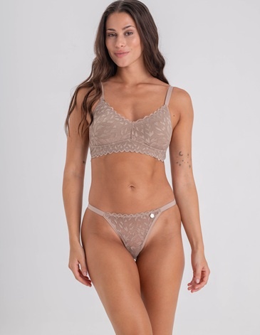 Corpiño Triángulo CHIARA Doble Taza Preformada Algodon y Lycra Puntilla T90/120 DOLCISIMA