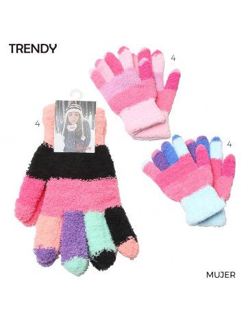 Guantes Adulto Pack x 12 Surtidos TRENDY