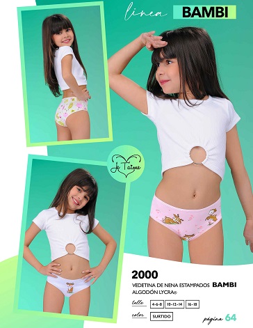 Vedetina nena alg y lycra BAMBI T4/18 JE TAIME