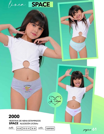 Vedetina alg y lycra SPACE T4/18 JE TAIME