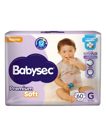 PAÑALES BABYSEC PREMIUM SOFT G X 60 BABYSEC
