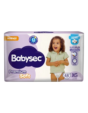 PAÑALES BABYSEC PREMIUM SOFT XG X 48 BABYSEC