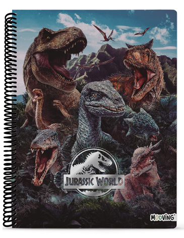 Cuaderno Universitario Rayado Jurassic World  80 Hojas - MOOVING