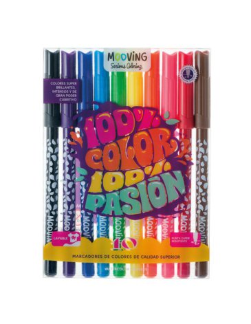 Marcadores de Colores x 10 - MOOVING