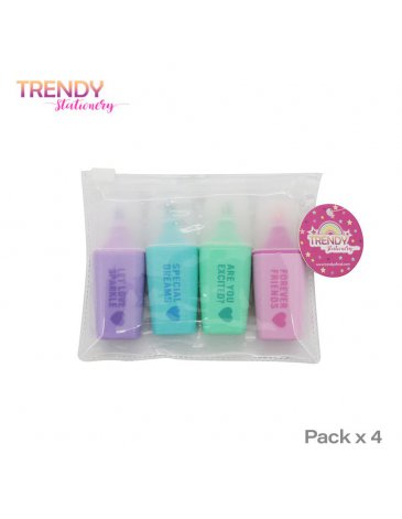 Resaltador Pack x4 - TRENDY