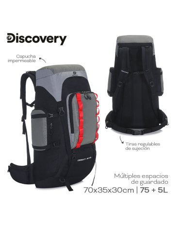 Mochila camping 75 + 5 litros - DISCOVERY