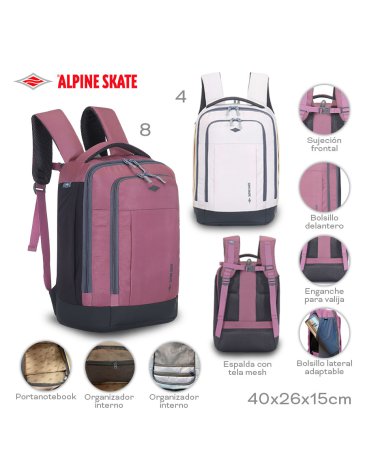 Venta por Mayor y Catalogo Mochila 18'' PortaNtbk ALPINE SKATE