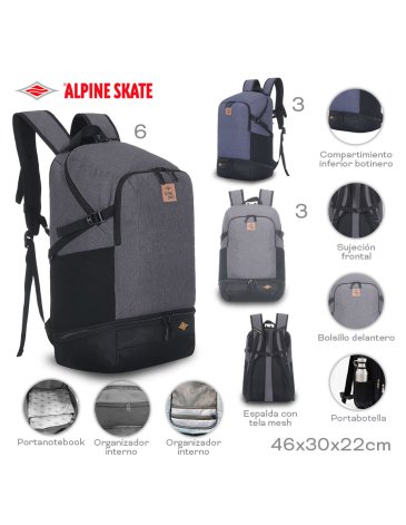 Mochila 18'' Porta Notebook ALPINE SKATE