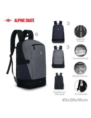 Mochila 18'' Porta Notebook ALPINE SKATE