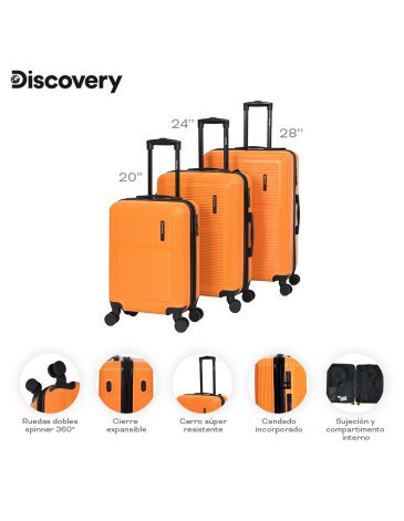 Set Valijas Discovery 20" 24" 28" DISCOVERY