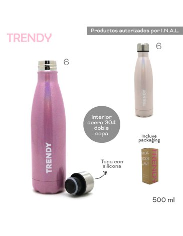 Botella Termica  500 ML           TRENDY