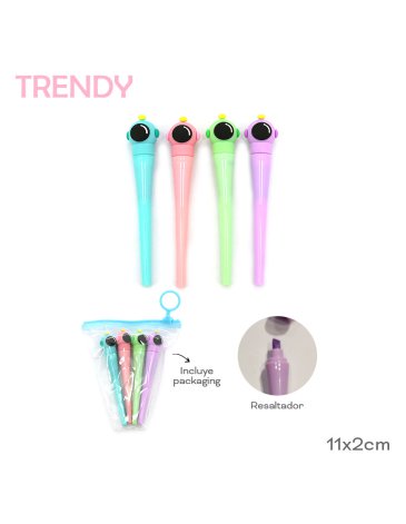 Venta por Mayor y Catalogo Resaltador Pack x4 TRENDY