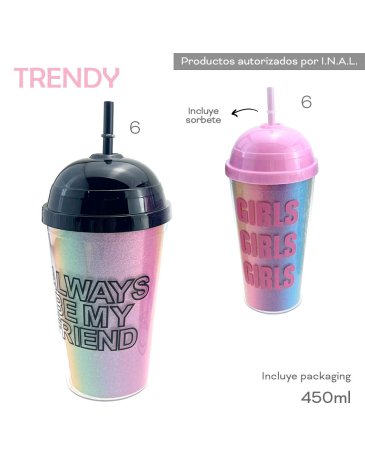 Venta por Mayor y Catalogo Vaso 450ml TRENDY