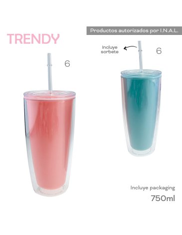 Vaso 750ml - TRENDY